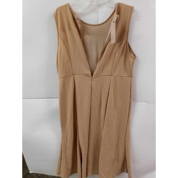 Emery Rose Women’s Tan Sleeveless Dress Button Detail Plus Size 2XL NWT - Picture 2 of 4